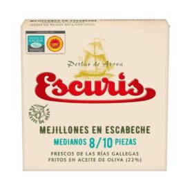 Mejillones en escabeche 8/10 pzas Conservas Escuris Premium