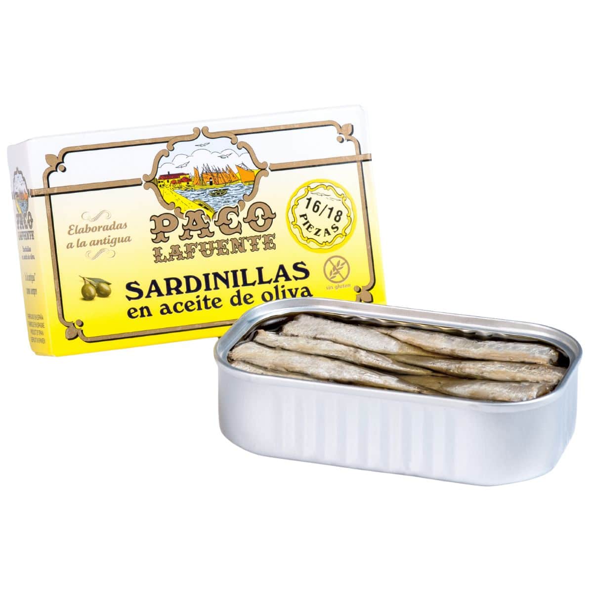 Sardinillas en aceite de oliva 16/18 pzas Conservas Paco Lafuente